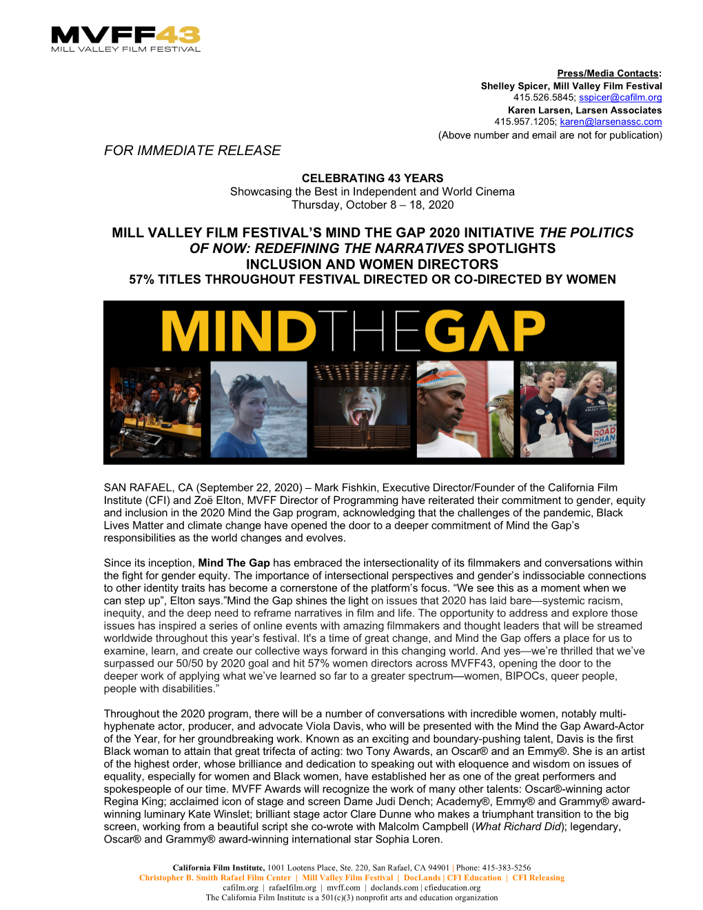 Mvff's Mind the Gap Initiative the Politics Of