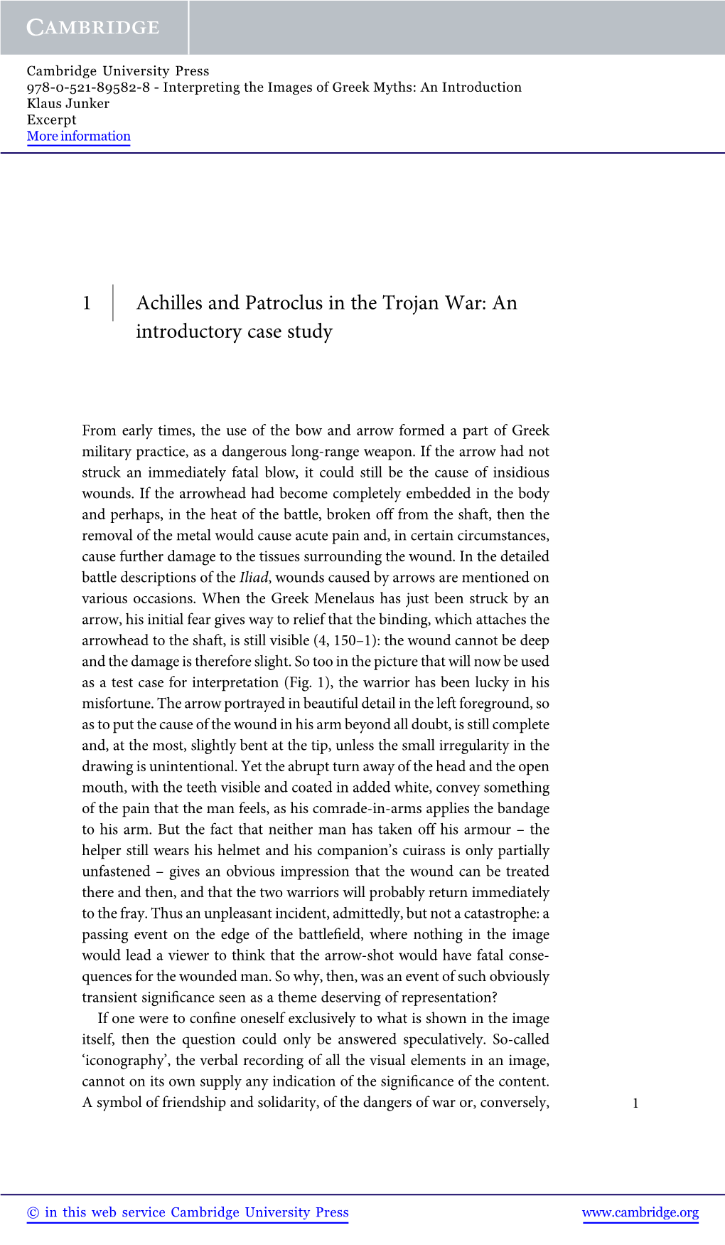 1 Achilles and Patroclus in the Trojan War: an Introductory Case Study