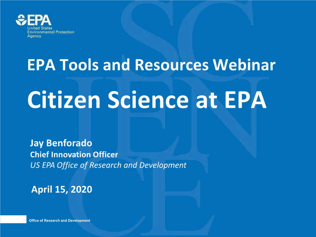 Citizen Science at EPA