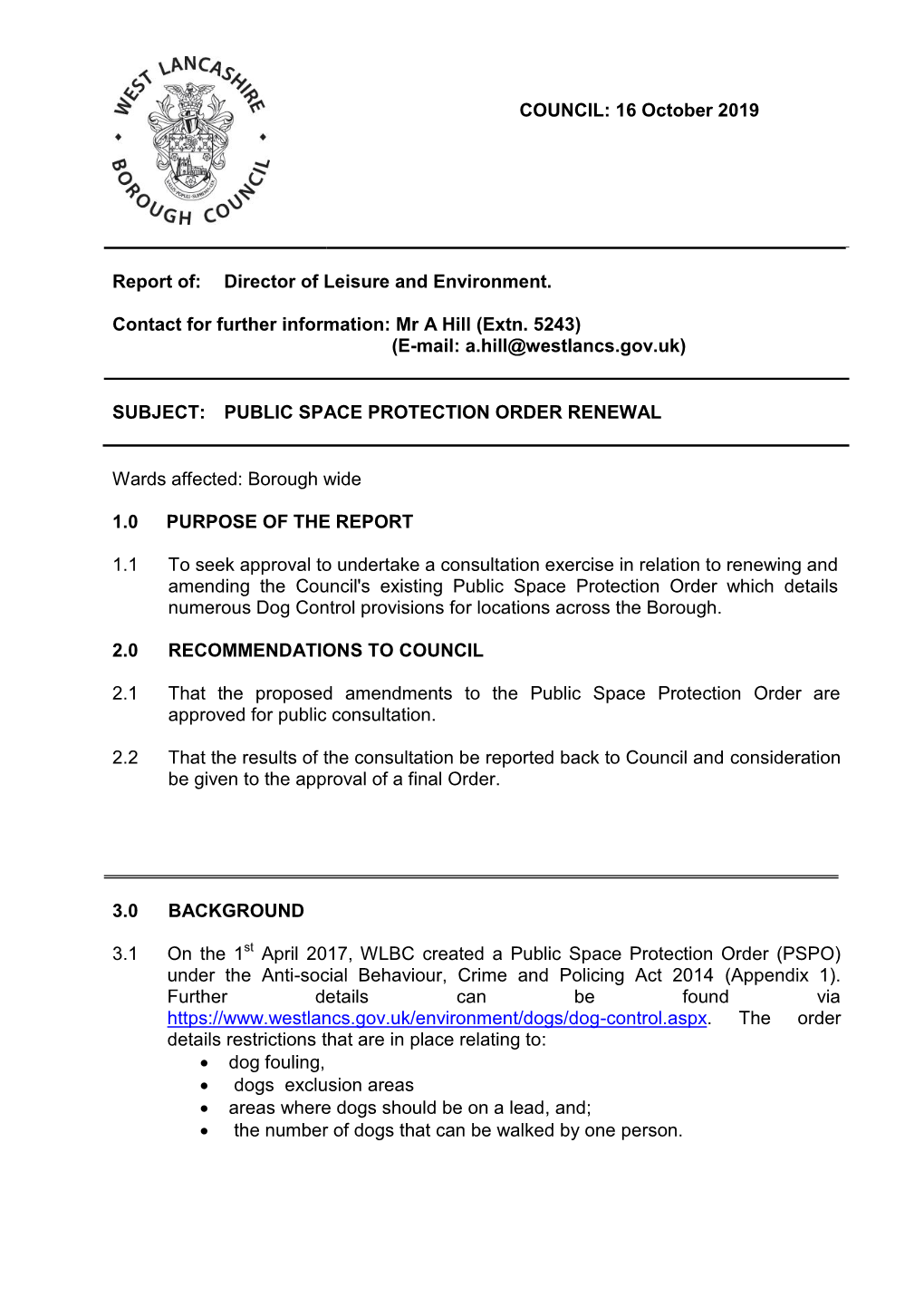 PSPO Amendments 2019.Pdf