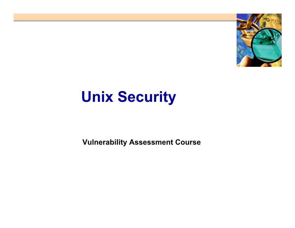 Unix Security