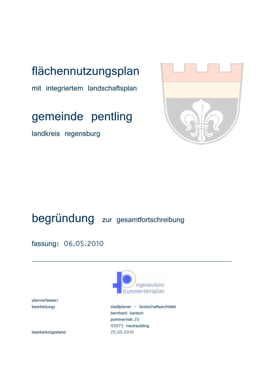 Flächennutzungsplan Gemeinde Pentling