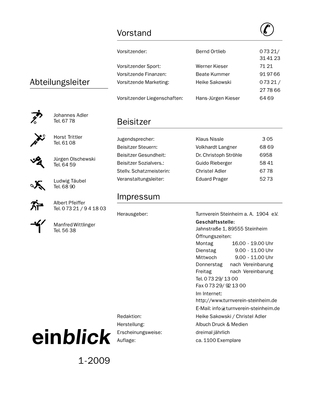 Einblick 01/2009