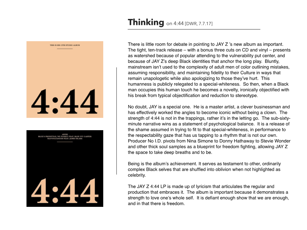 Thinking on 4:44 [DWR, 7.7.17]