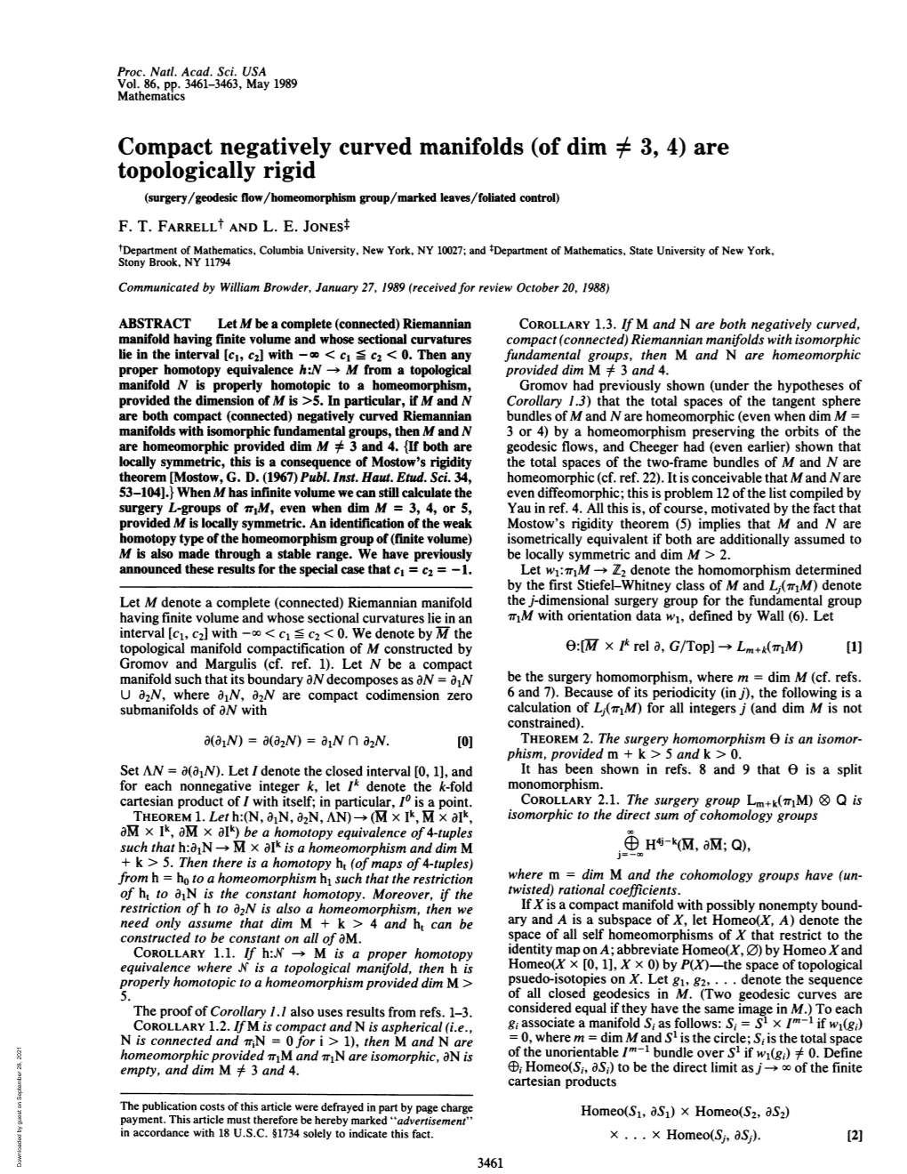 Topologically Rigid (Surgery/Geodesic Flow/Homeomorphism Group/Marked Leaves/Foliated Control) F