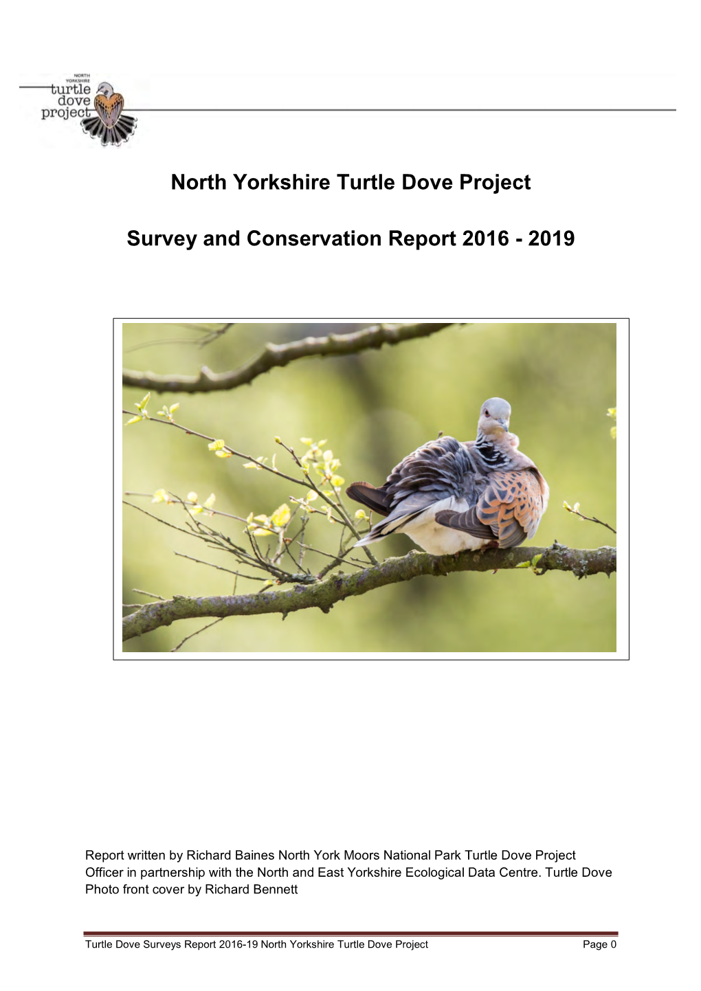 North Yorkshire Turtle Dove Project Survey and Conservation Report