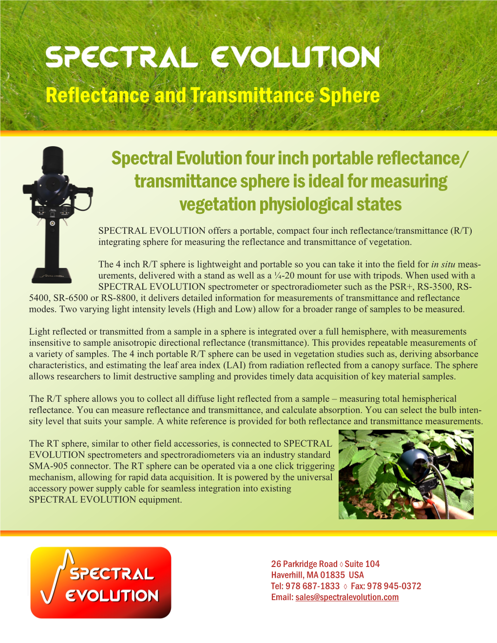 Reflectance and Transmittance Sphere