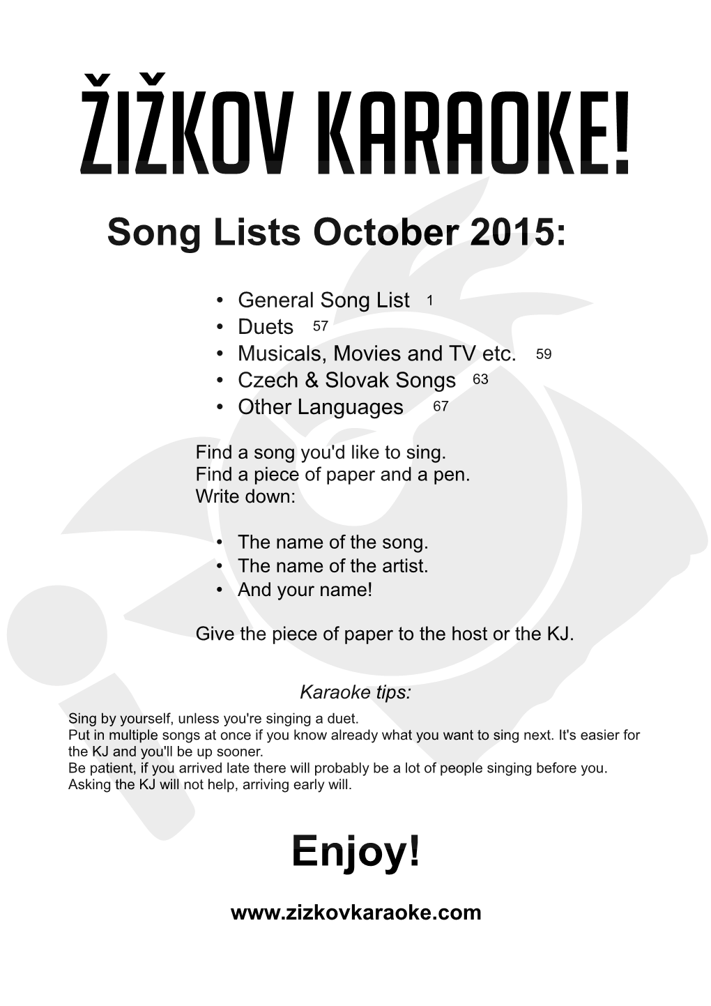 Songbook October 2015