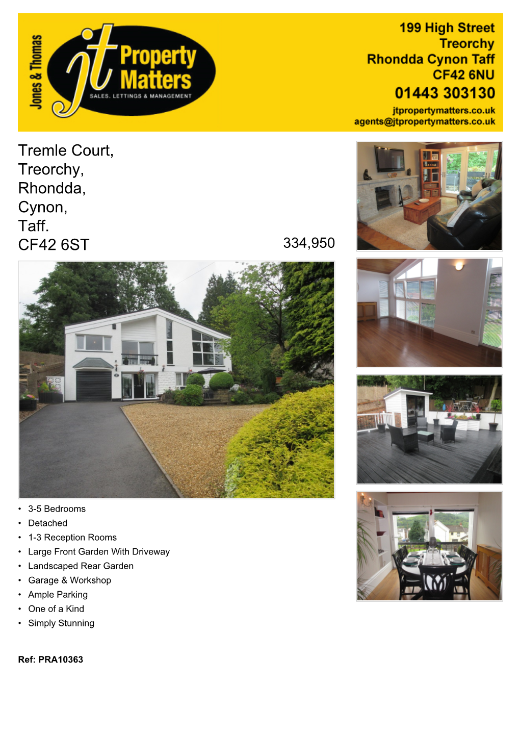 Tremle Court, Treorchy, Rhondda, Cynon, Taff. CF42 6ST 334,950