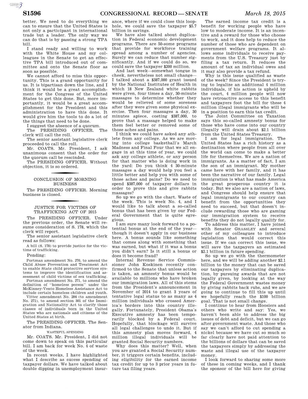 Congressional Record—Senate S1596