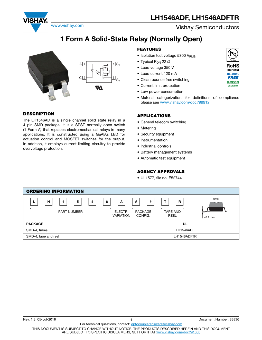 LH1546ADF Datasheet (PDF)