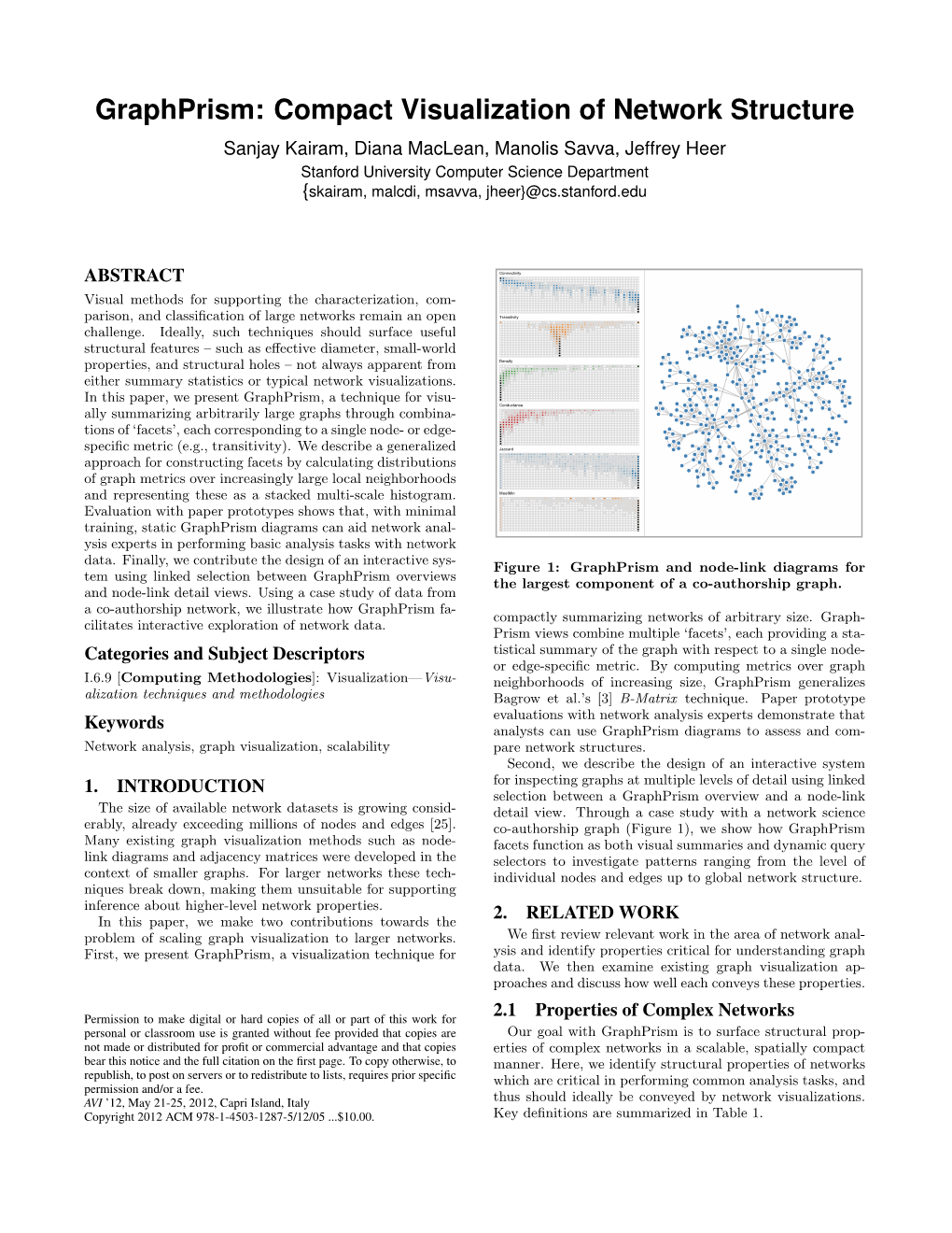 Graphprism: Compact Visualization of Network Structure