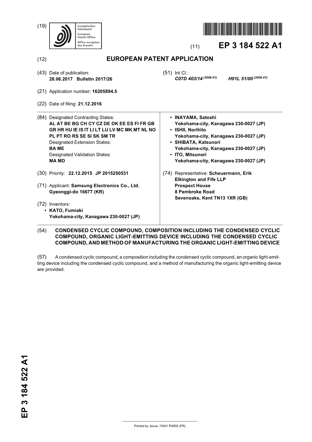 Condensed Cyclic Compound, Composition Including The