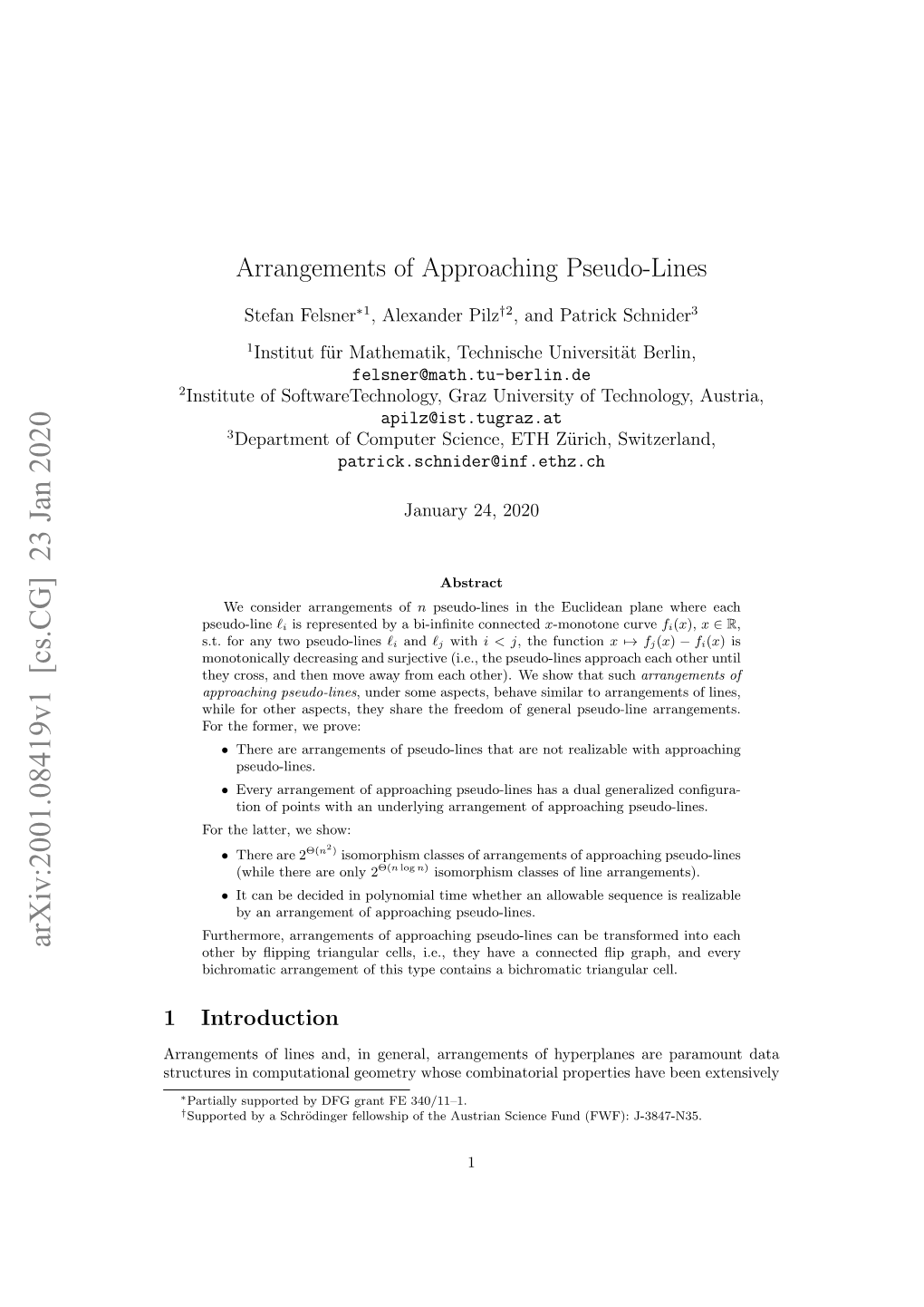 Arrangements of Approaching Pseudo-Lines