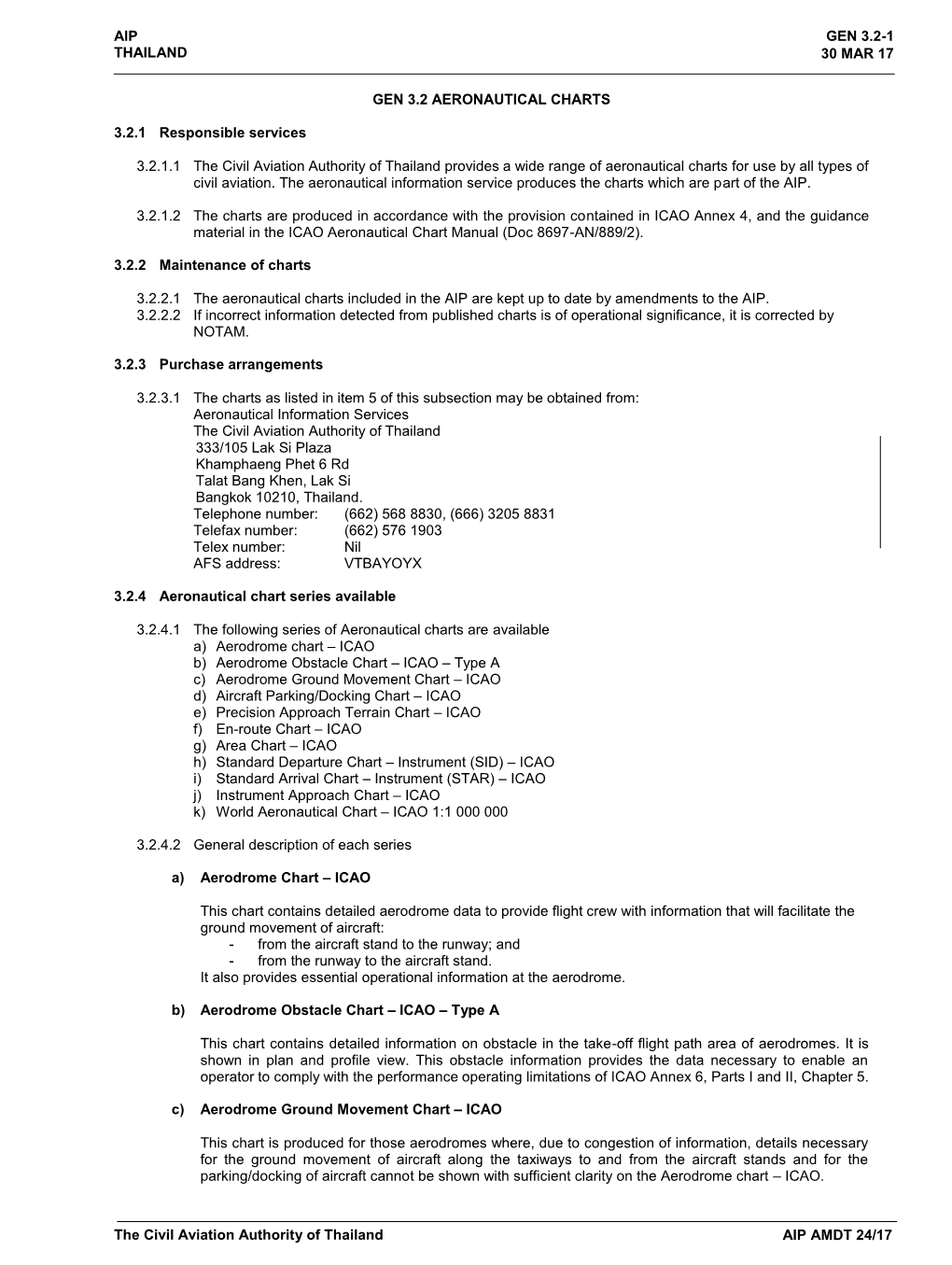 AIP THAILAND the Civil Aviation Authority of Thailand GEN 3.2-1