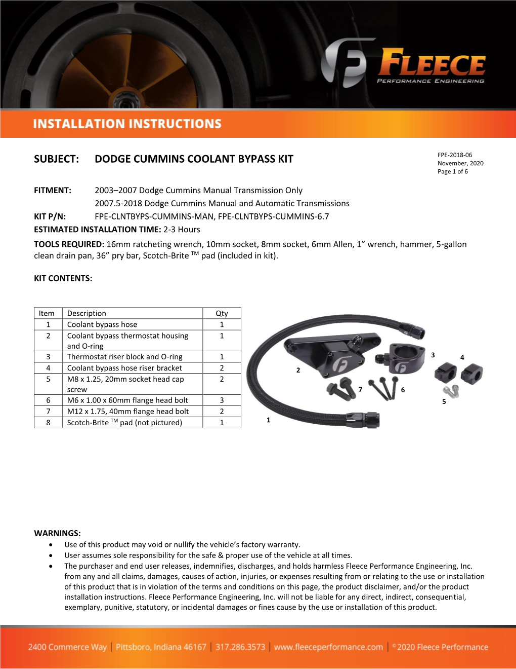 Dodge Cummins Coolant Bypass