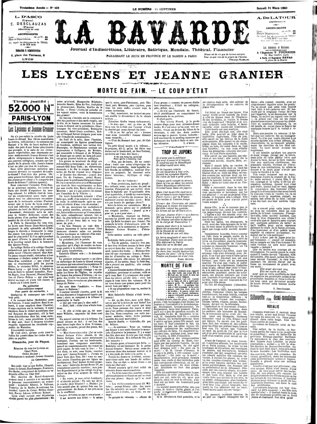 Les Lycéens Et Jeanne Granier