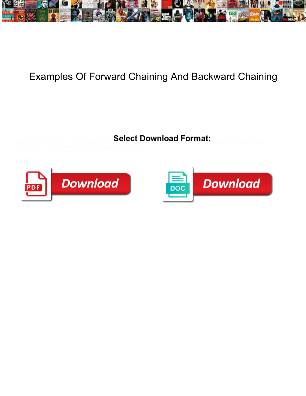 Examples of Forward Chaining and Backward Chaining
