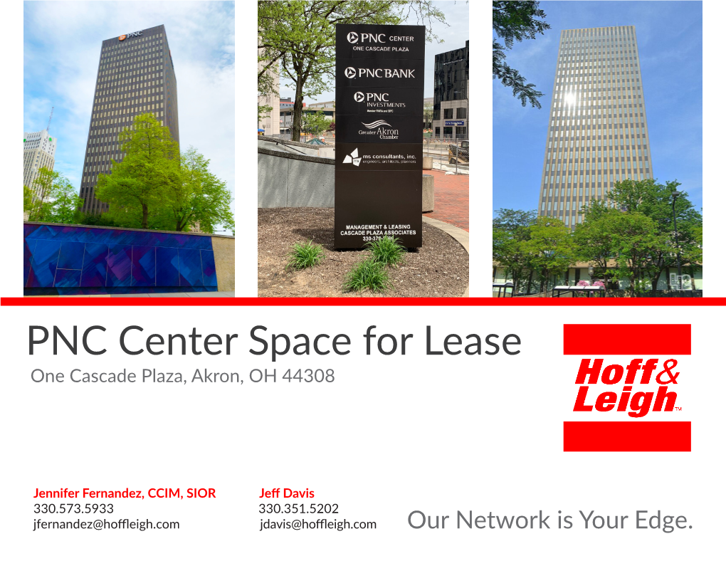 PNC Center Space for Lease One Cascade Plaza, Akron, OH 44308