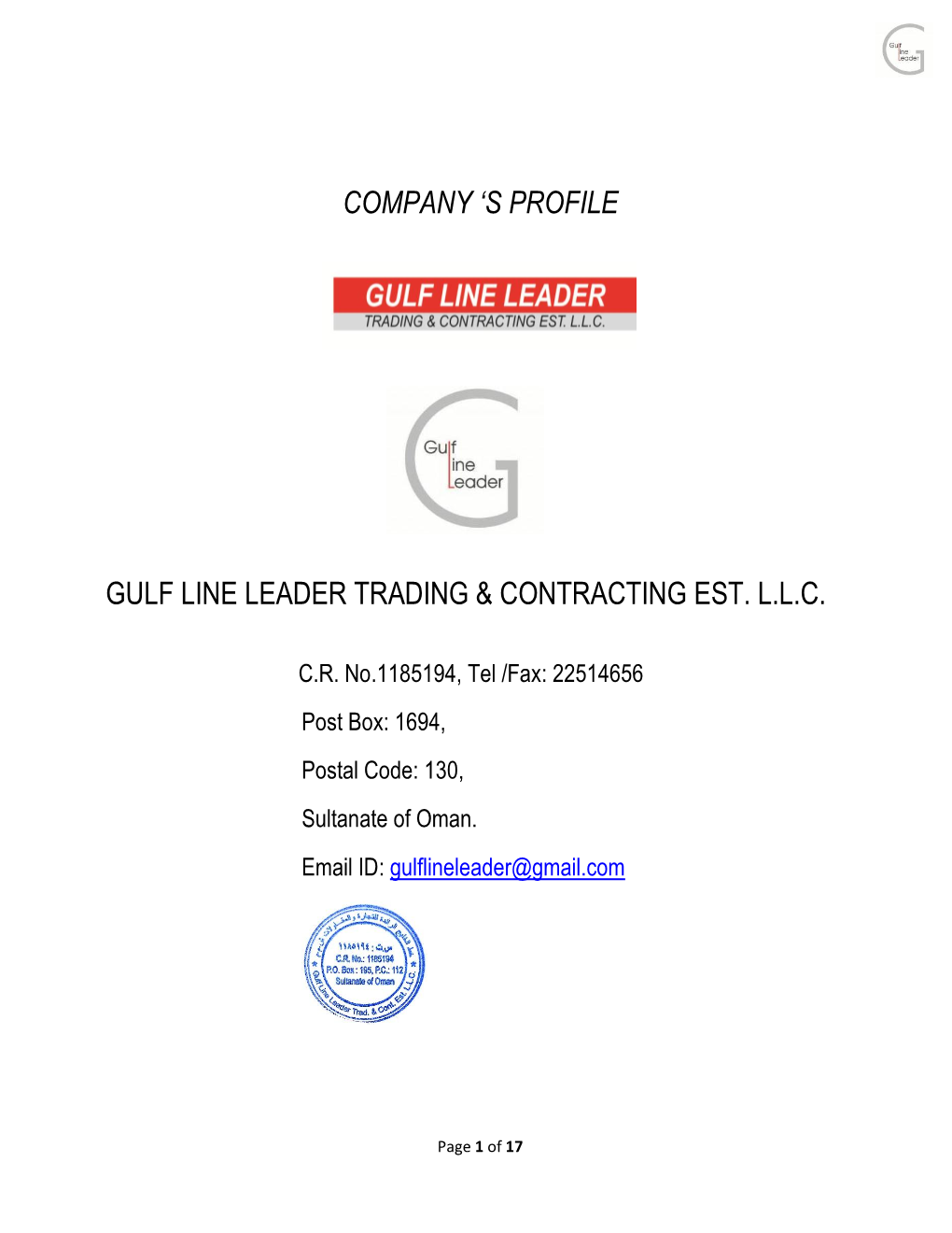 S Profile Gulf Line Leader Trading & Contracting Est