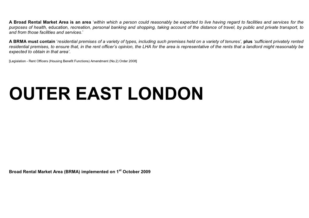 Outer East London