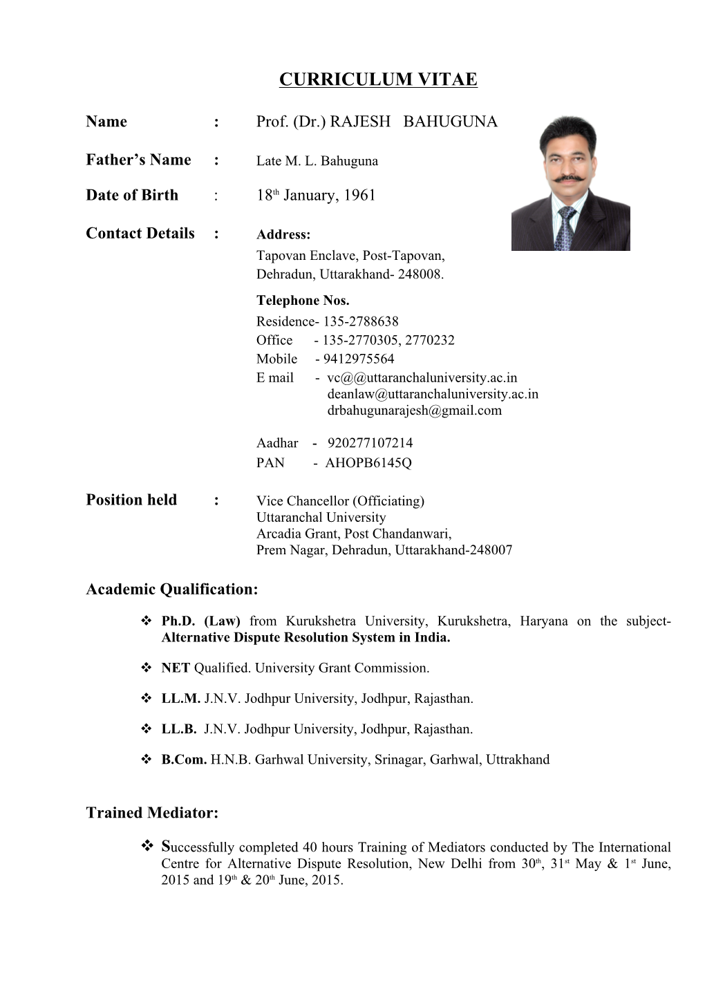 Curriculum Vitae