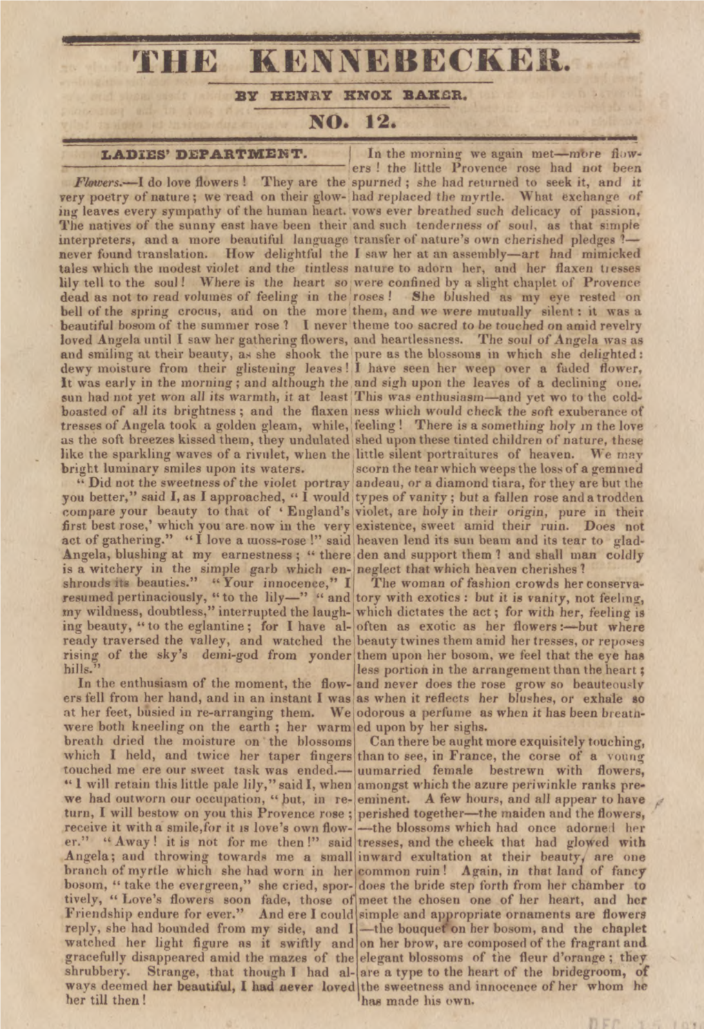 The Kennebecker : September 10, 1829