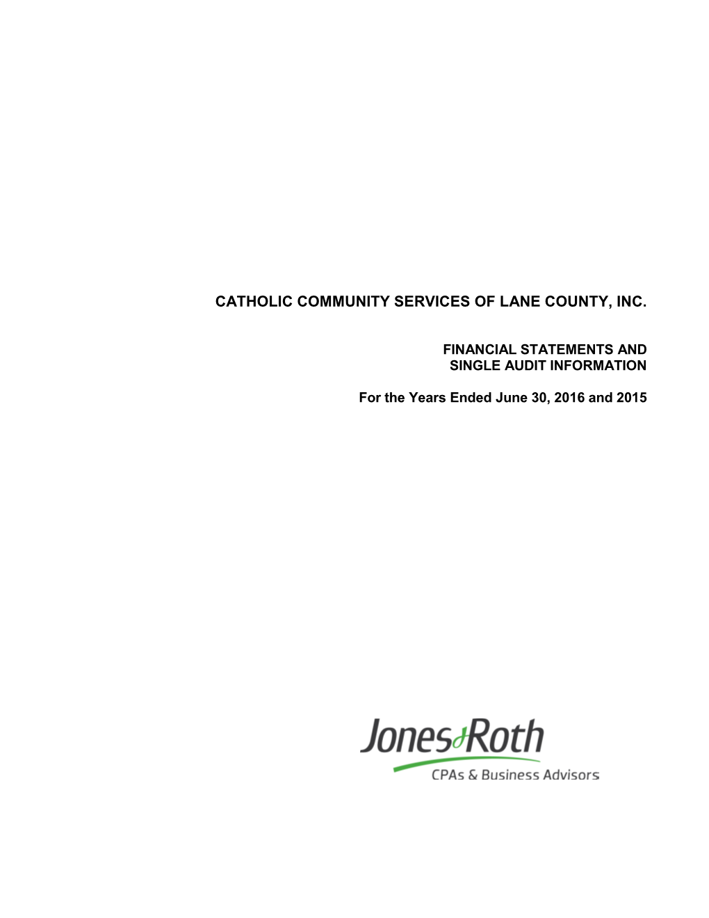 Catholic Community Services of Lane County, Inc