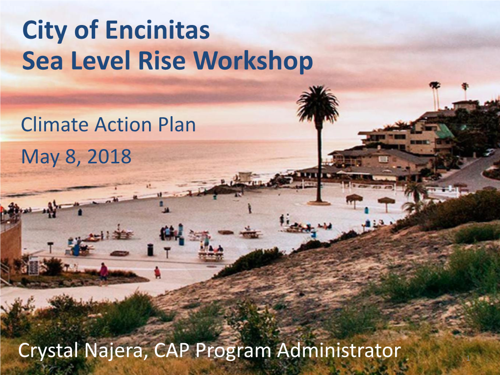City of Encinitas Sea Level Rise Workshop