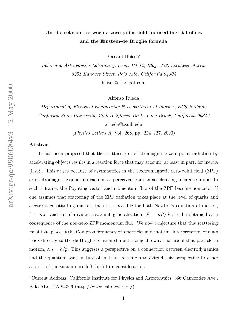 On the Relation Between a Zero-Point-Field-Induced Inertial