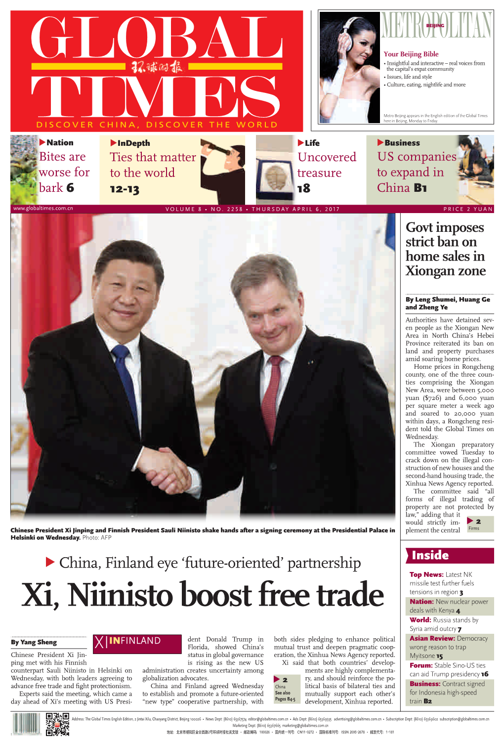 Xi, Niinisto Boost Free Trade