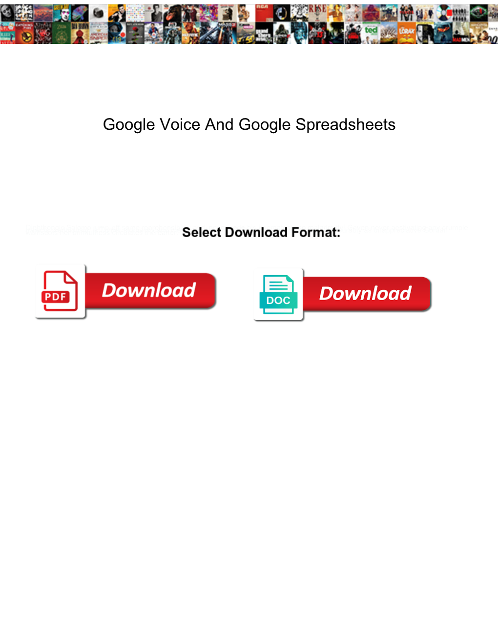 Google Voice and Google Spreadsheets