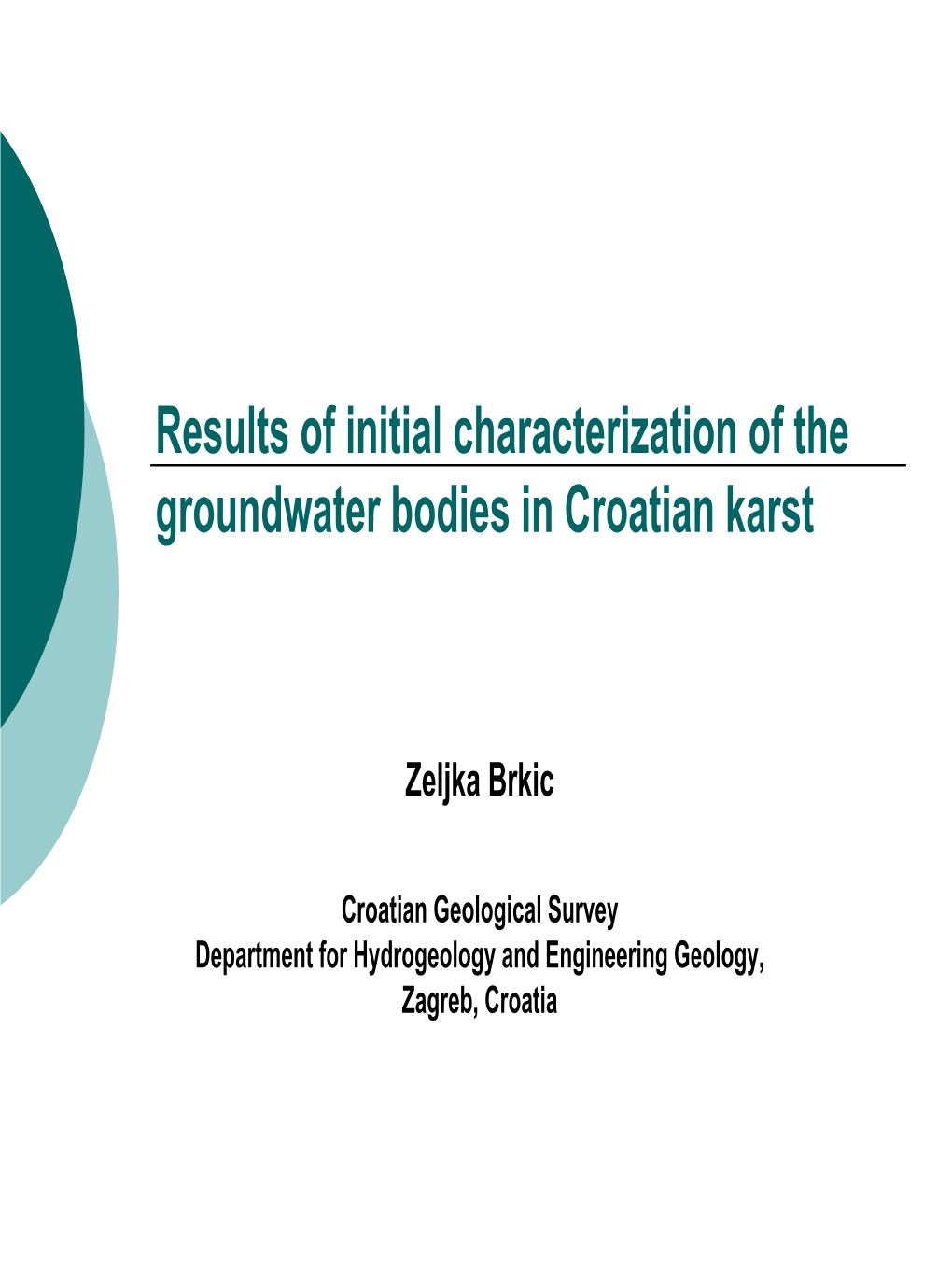 Groundwater Bodies at Risk