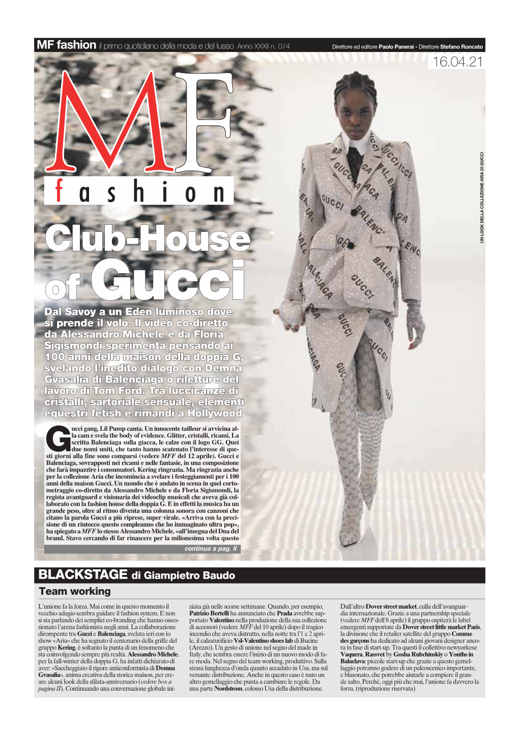 Of Gucci, Crasi Vira- Le, Collisione Digitale Tra Il Social Del Momento Clubhouse Marchio, Questo Nome, Questa Saga