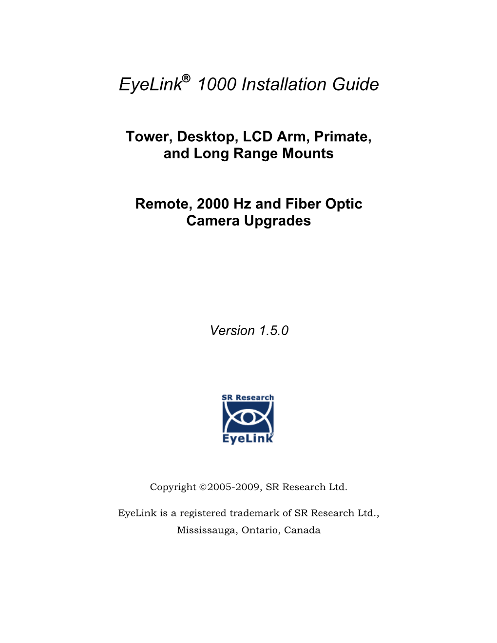 Eyelink 1000 Installation Guide