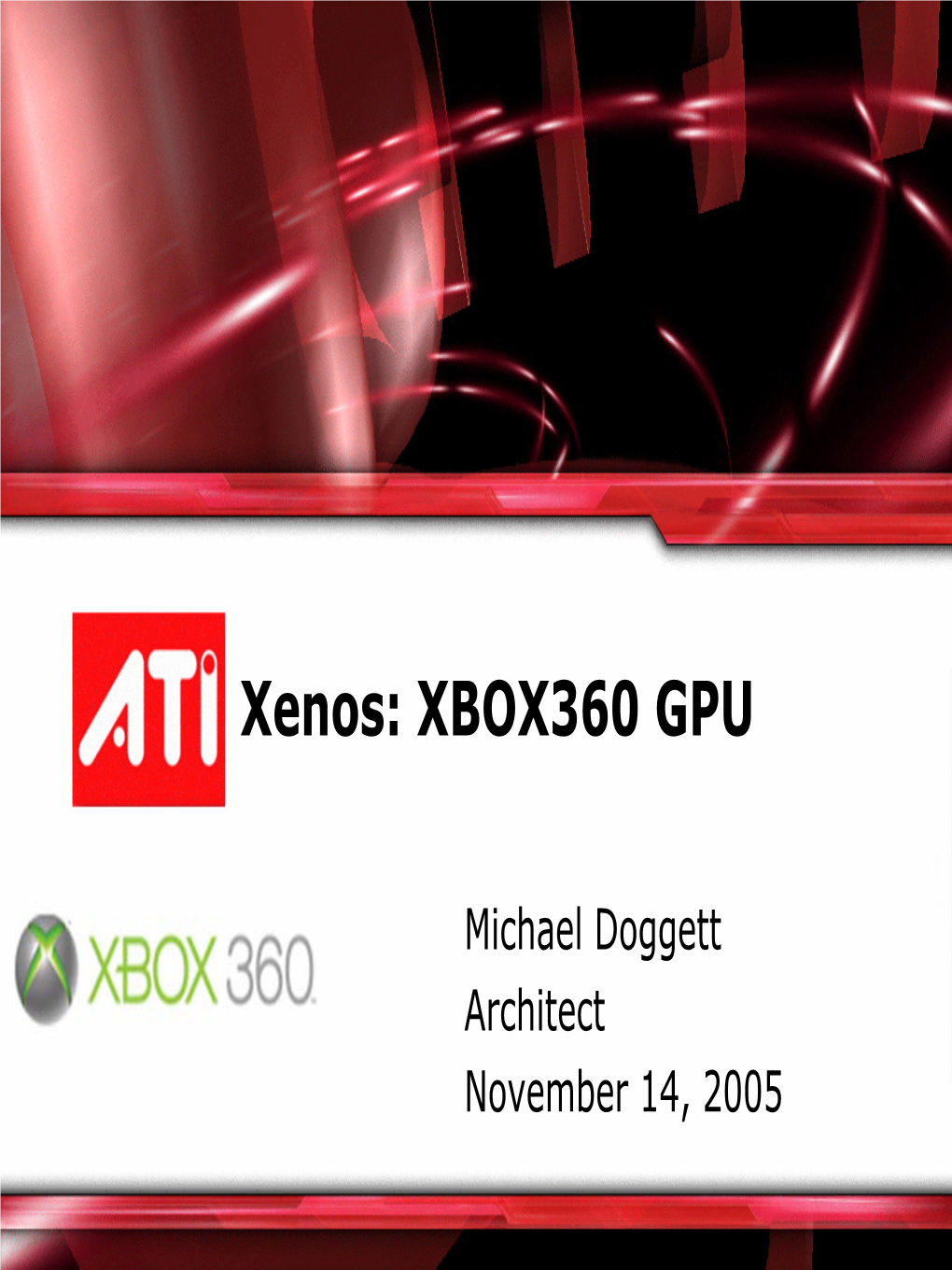 Xenos: XBOX360 GPU