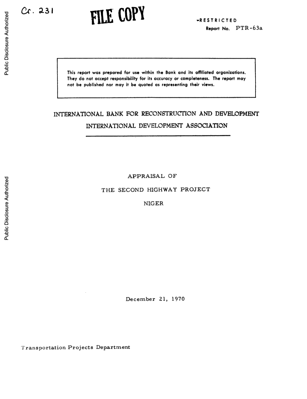 World Bank Document