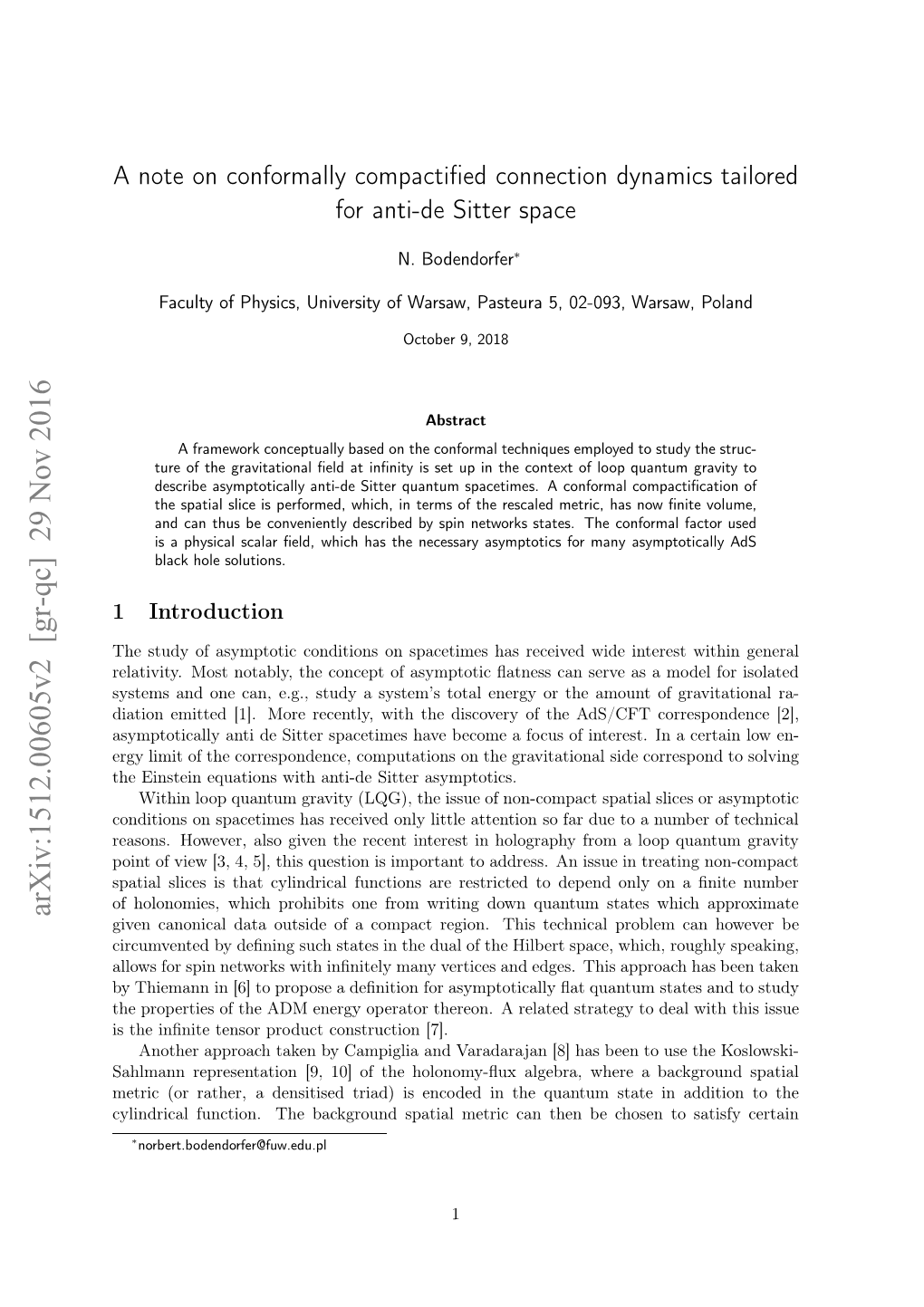 A Note on Conformally Compactified Connection Dynamics Tailored For