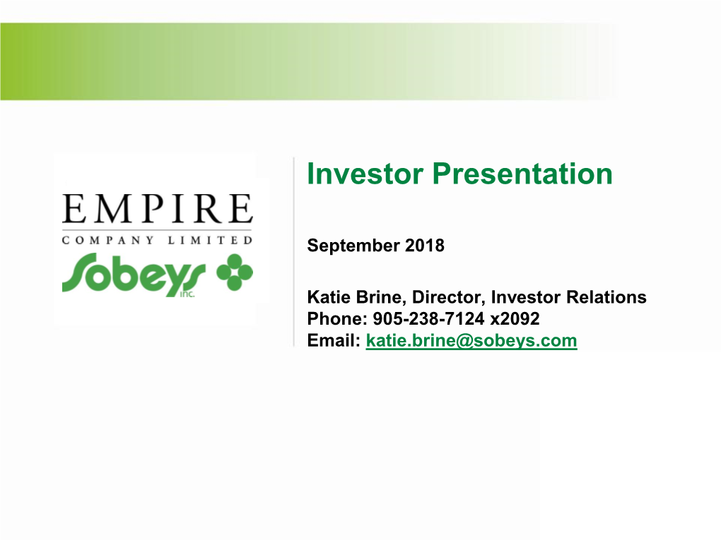 Investor Presentation