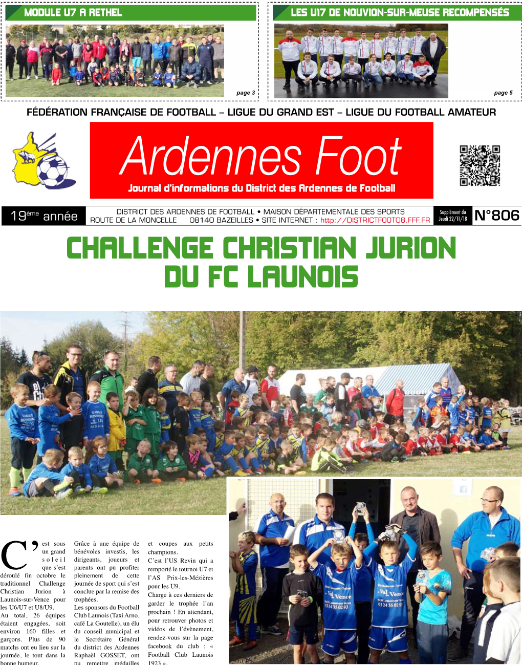 Ardennes Foot Journal D’Informations Du District Des Ardennes De Football