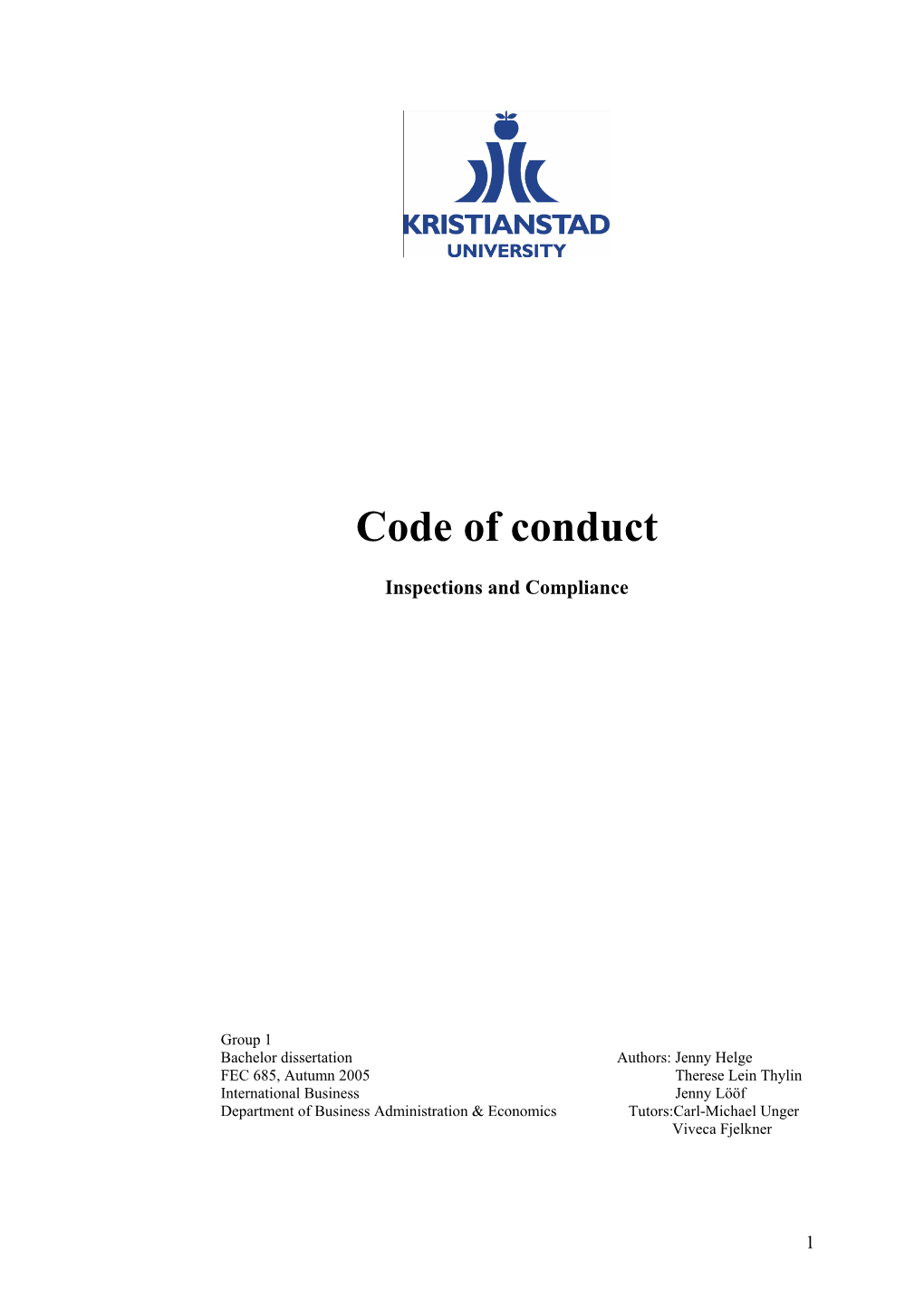 Code of Conduct