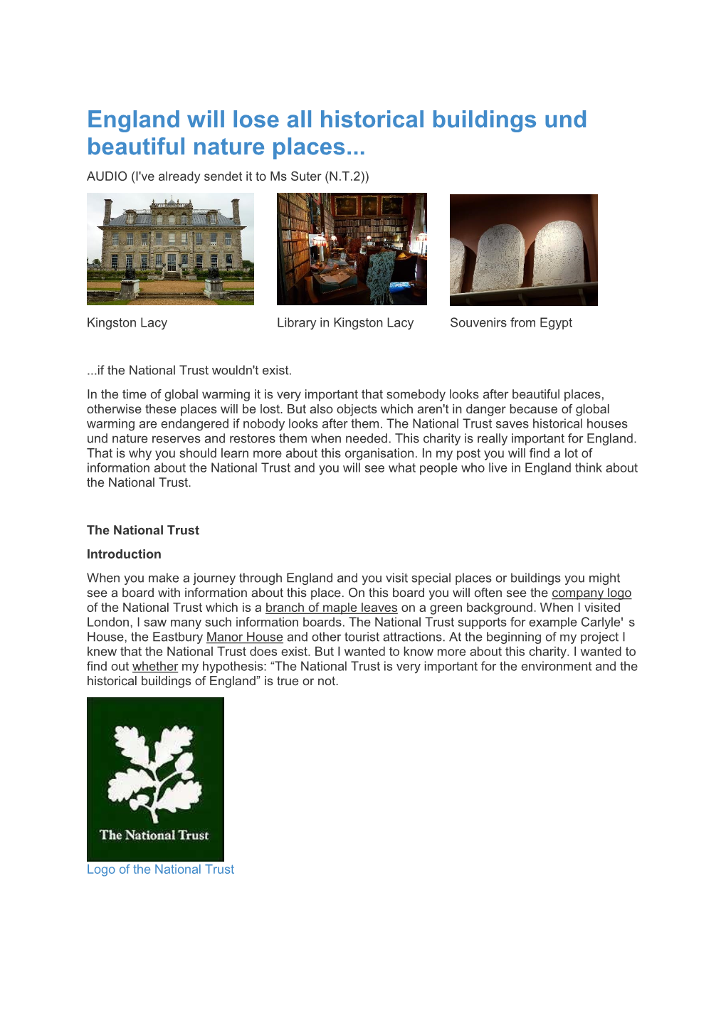 National Trust Report