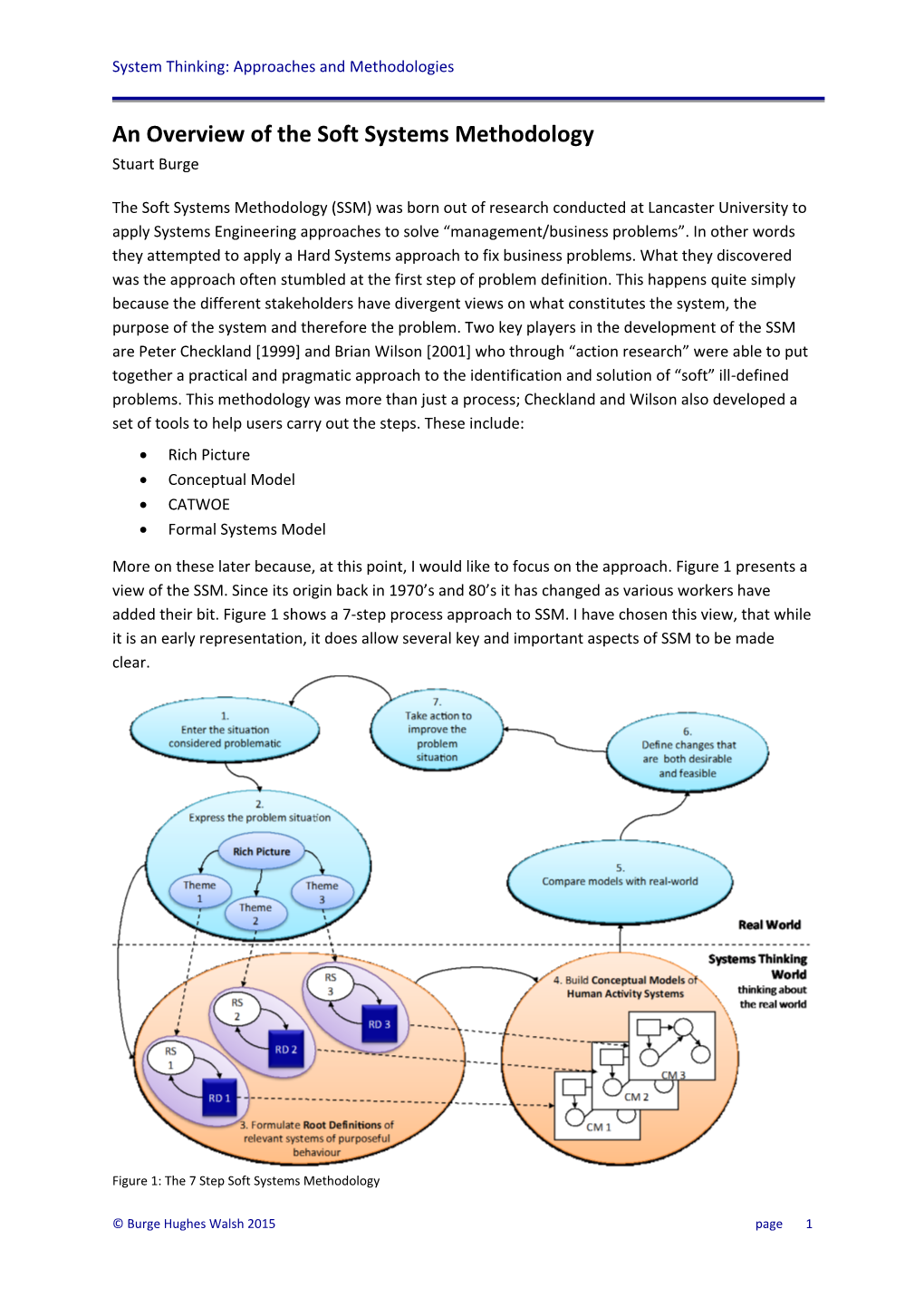 An Overview of the Soft Systems Methodology Stuart Burge