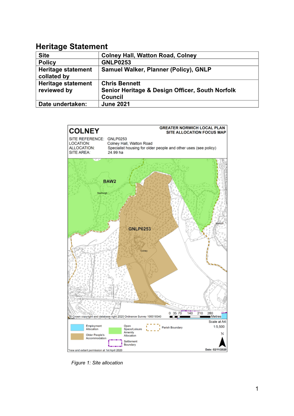 GNLP0253 Colney Hall -Heritage Statement.Pdf