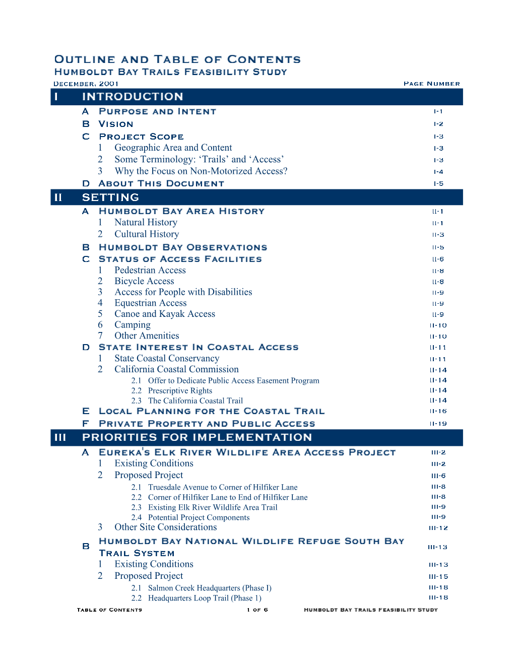 Table of Contents