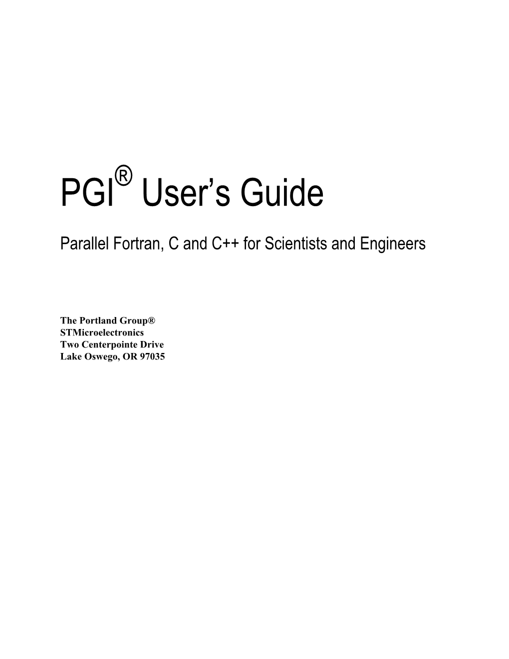 PGI Fortran Guide