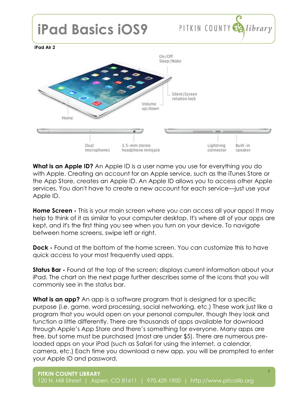 Ipad Basics Ios9