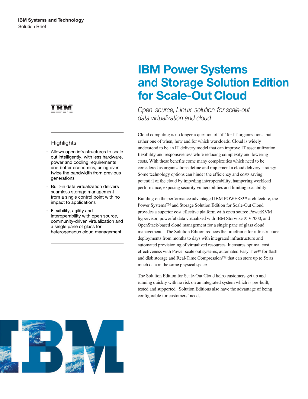 IBM Power Systems Solution Edition for Scale-Out Cloud