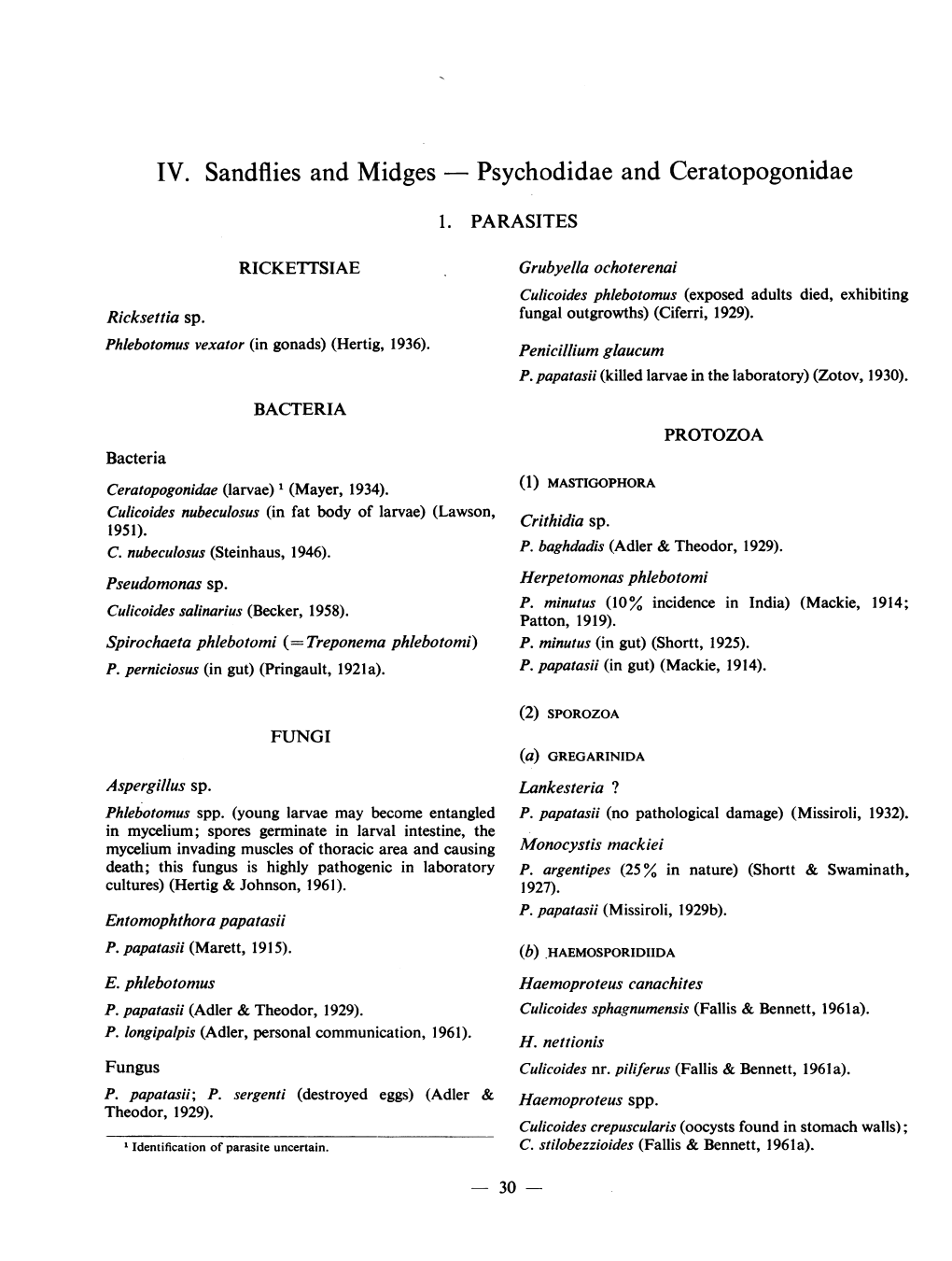 IV. Sandflies and Midges - Psychodidae and Ceratopogonidae