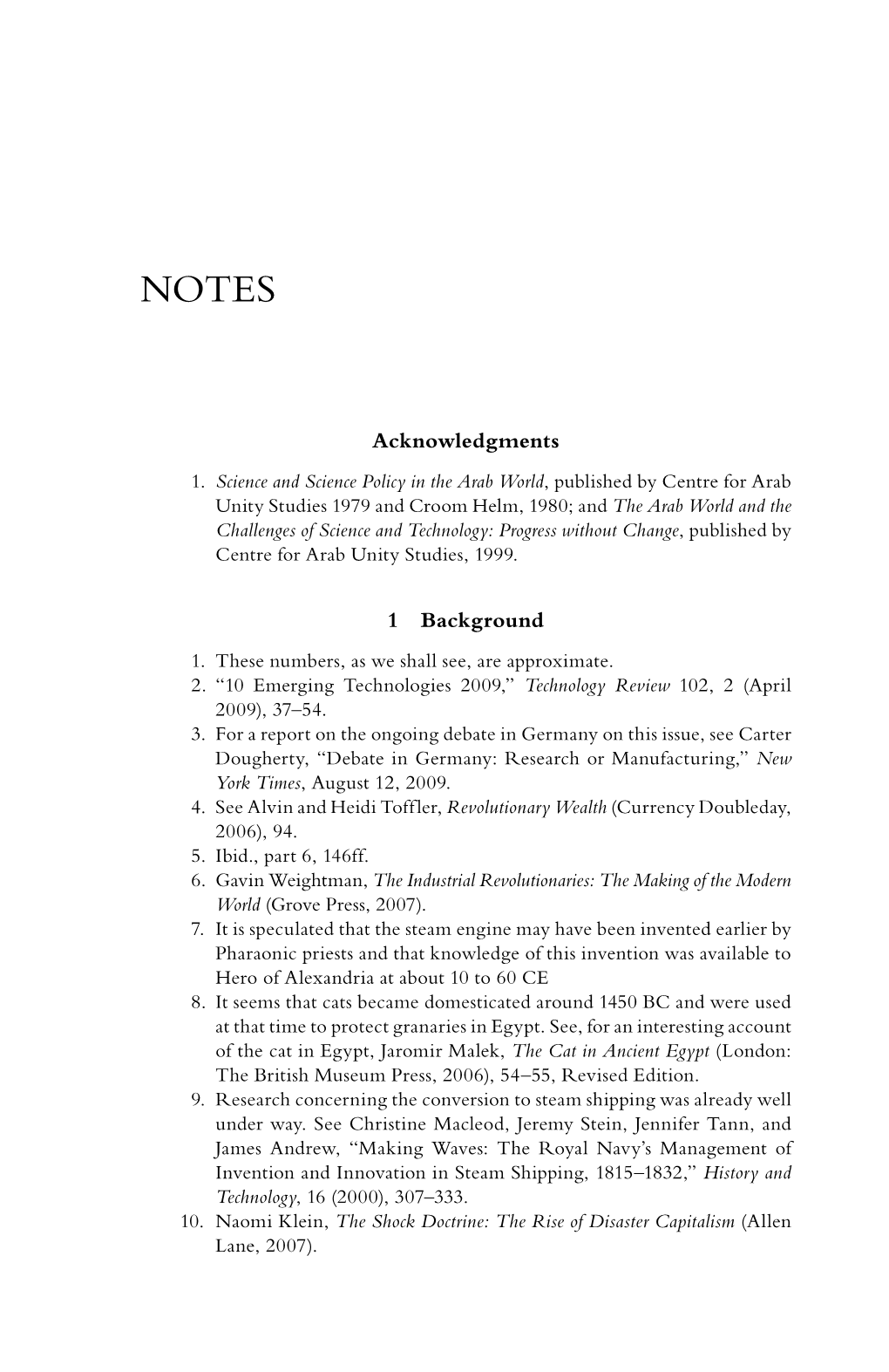 Acknowledgments 1 Background